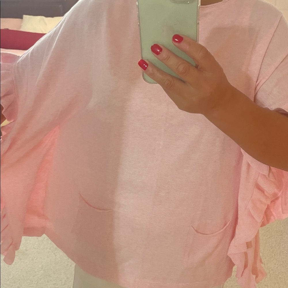 Lilly Pulitzer Light Pink Ruffle Tunic - Picture 3 of 5
